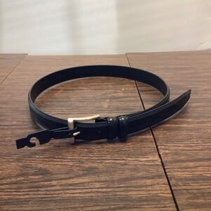 Botany 500 Men Black Genuine Leather Formal Belt Faux Croc Embossed Size 34/36